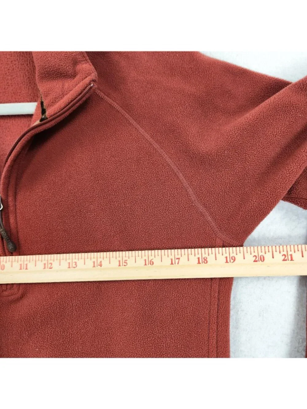 Marmot Sweater Womens Medium Burnt Orange Drop Line 1/4 Zip Fleece Pullover